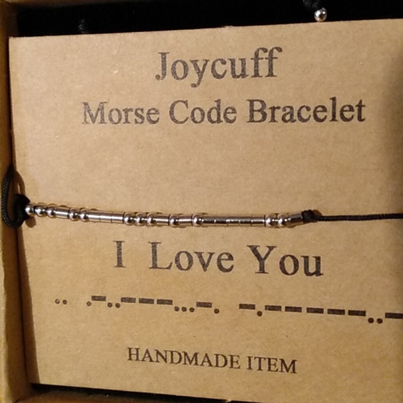 Morse Code Bracelet. I Love You - Picture 2 of 3